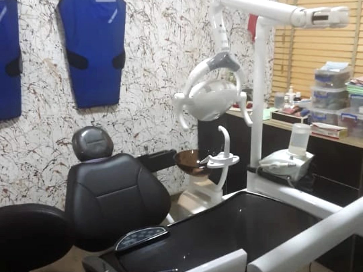Inside the treatment room at JIK Dental Clinic, Oshodi